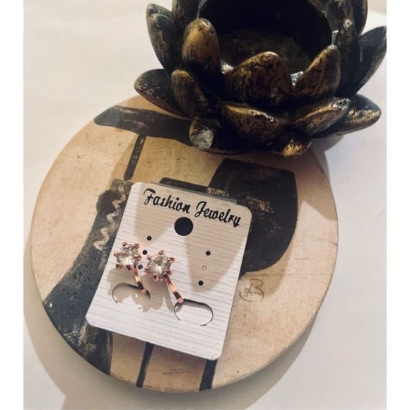 Gold sparkle EARRINGS - Picture 2 of 7